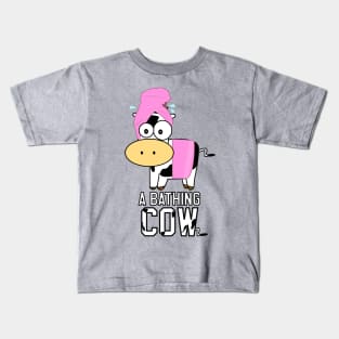 A Bathing Cow Kids T-Shirt